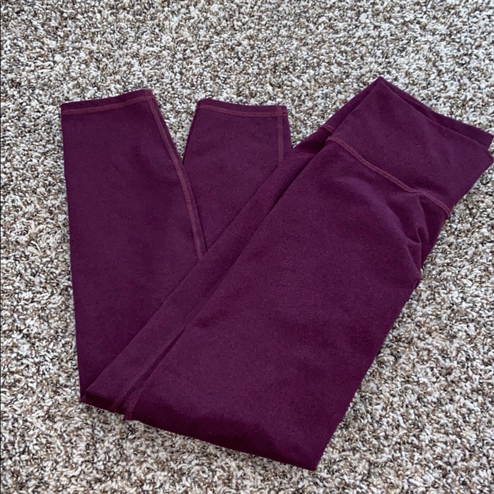 Fabletics cropped maroon leggings